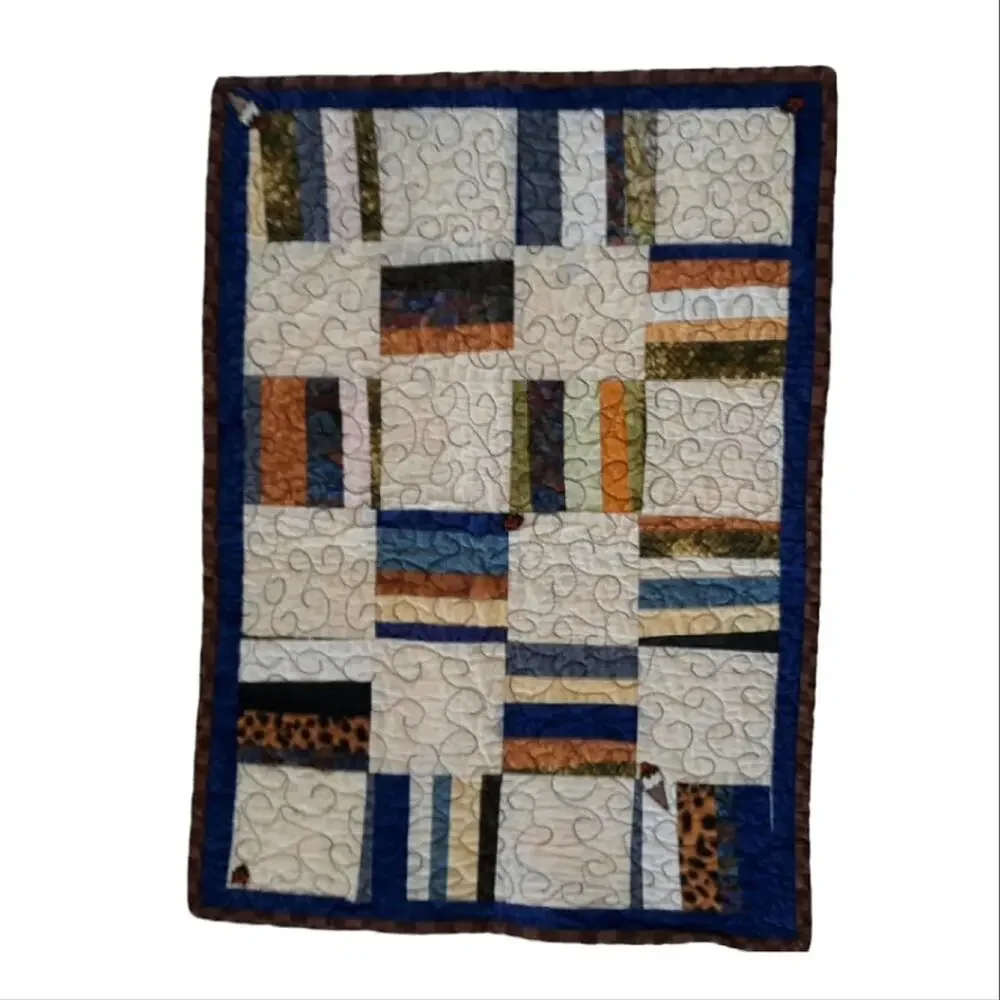 Quilted Parrot Tropical Patchwork Tapestry